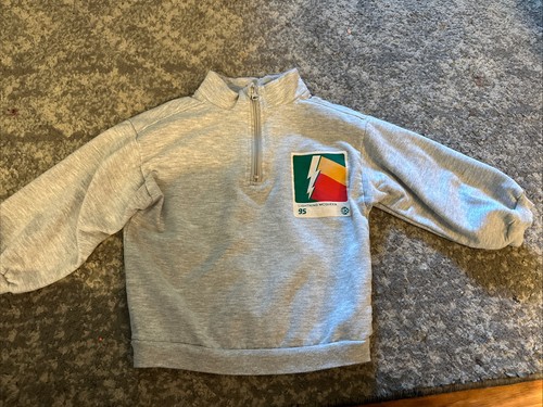 Disney Pixar Lightning McQueen Cars Grey Sweatshirt Boys Size 4 - Picture 1 of 6