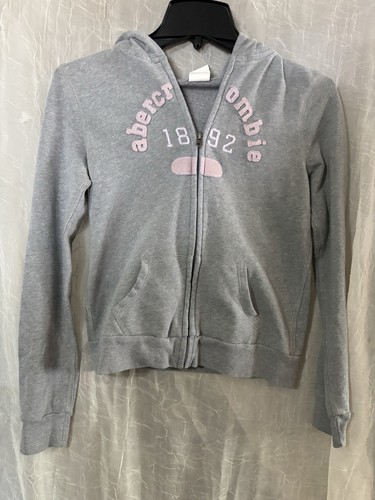 Abercrombie fitch girls  Size Xl hoodie Grey with "Abercrombie" across the Front