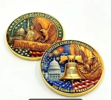 USA 250th Anniversary 1776–2026 Metal Commemorative Coin Collection