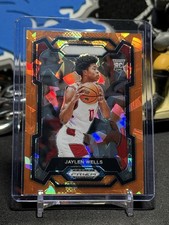 2024 Panini Draft Picks Jaylen Wells RC Orange Cracked Ice Prizm #31