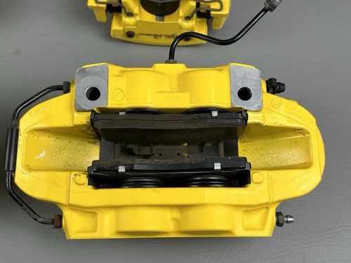2018–2022 ALFA ROMEO STELVIO FRONT + REAR YELLOW BRAKE CALIPER SET OEM - Picture 8 of 20