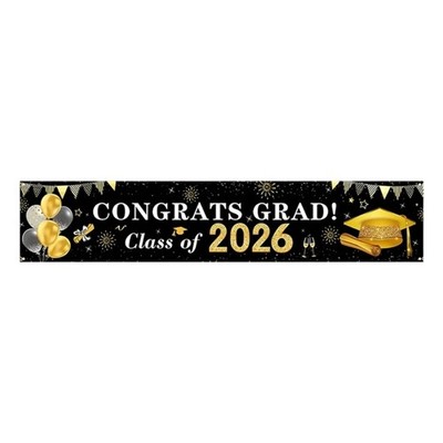 Black And Gold Graduation Background 2026 Graduation Backdrop With Books Pattern