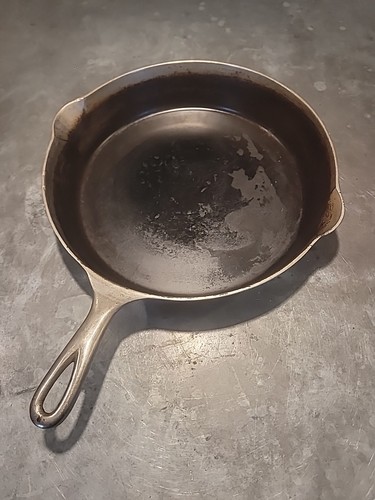 Sartén antigua de hierro fundido WAPAK de níquel de colección 10 sartenes Erie Ghost Mark - Imagen 6 de 8