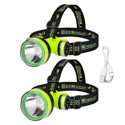 Unterwasser-Tauchscheinwerfer-Scheinwerfer, LED-Stirnlampe, wasserdichte Taschen