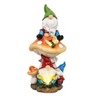 Garden Gnomes Statues Decorations for Yard with Solar Lights, Resin Sculpture.