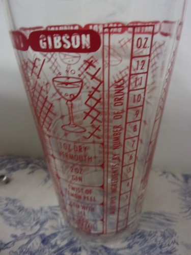 Vintage Mixgetränk Rezept Monogramm Shaker Pint Glas Größe - Bild 2 von 4
