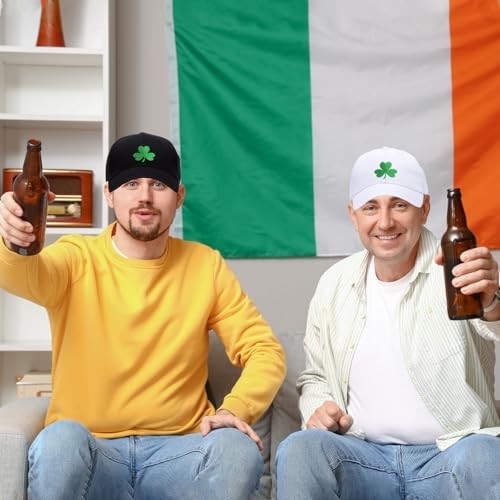 St Patricks Day Hat Shamrock Trucker Hat St Pattys Hat Green Baseball Cap White - Picture 5 of 5