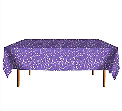 ReignDrop Housse de Table de Fête d'Anniversaire Sirène, Plastique Violet - Photo 2/5