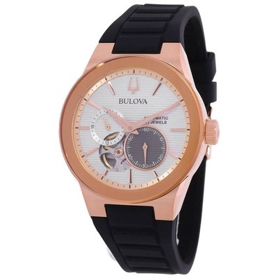 Bulova Latin Grammy Chronograph Automatic Silver Dial Men's Watch 97A186