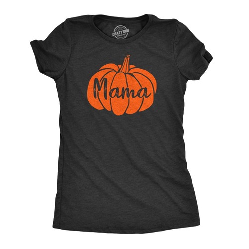 Womens Mama Pumpkin T Shirt Funny Family Halloween Tee