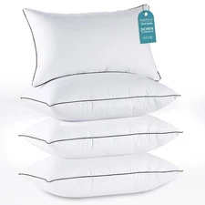 Pillows Standard Size Set of 4, Bed Pillows Set of 4, Down Alternative Luxury...
