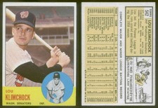 (19873) 1963 Topps 542 Lou Klimchock Senators-EM