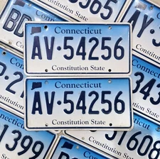 CONNECTICUT LICENSE PLATE PAIR 🔥FREE📬🔥 1 RANDOM MATCHING SET READ DESCRIPTION