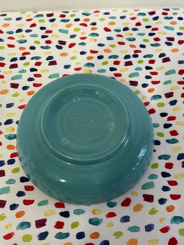 Vintage Fiestaware Turquoise Dessert Bowl Fiesta Blue 6 inch Berry Bowl - Picture 6 of 7