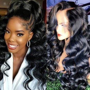 Thick Loose Wave European Human Hair Lace Front Wig Full Lace Wigs