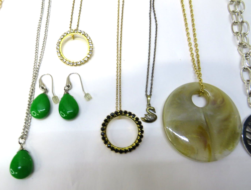 LOTE De Colección De 17 Collares/Pendientes/Anillo Oro Plata Piedra - Imagen 8 de 11