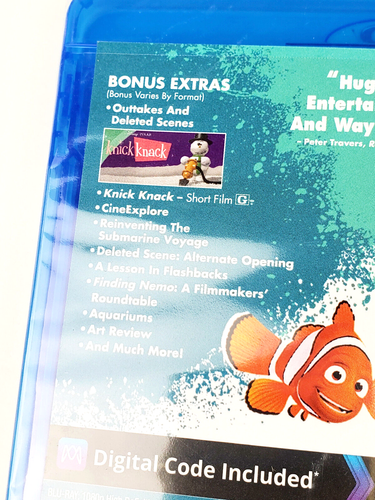 2PK FINDING NEMO & FINDING DORY Blu-Ray + DVD + DIGITAL CODE MOVIES Sealed 2019 - Bild 3 von 11