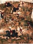 Rare! VTG Jay Boxer Equestrian English Fox Hunting Linen 6 Placemats & 6.Napkins