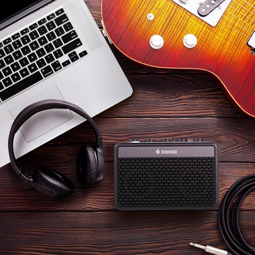 Mini Guitar Amp Small Electric Guitar Amplifier 5W Portable, Practice Guitar Com - Picture 8 of 8