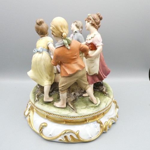 Anillo de porcelana Capodimonte Kings alrededor de Rosie niños jugando excelente - Imagen 4 de 14