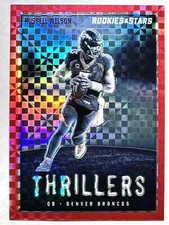 RUSSELL WILSON Broncos 2023 Rookies & Stars THRILLERS RED PLAID PARALLEL Card