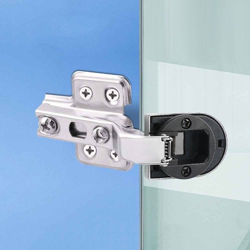 Hole Furniture Supplies Glass Door Hinge Cabinet Hinge Clip Window Accessories - Picture 4 of 14
