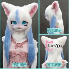 Fursuit Kigurumi Headsets Furry Cosplay Costume Comiket Furries Rubbit Doll Cat