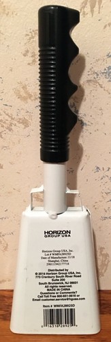 Cowbell 9,85" Largo Blanco con Manija Negra Personalizar PAQUETE ABIERTO Envío Gratuito - Imagen 3 de 5