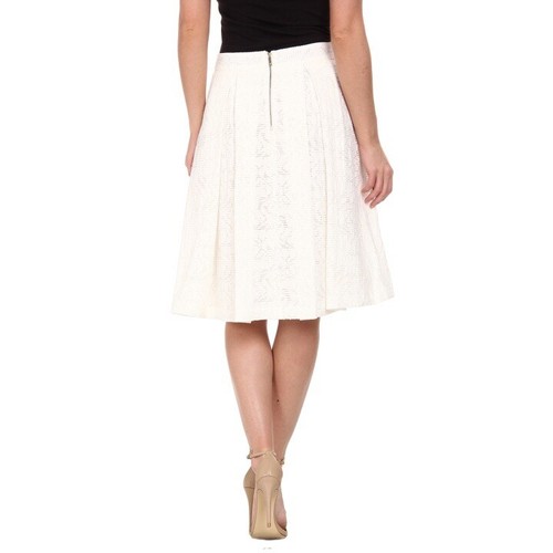 VINCE CAMUTO Womens Skirt Size 0 White Eyelet overlay A Line Knee Length - Bild 3 von 8