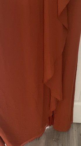 CELEBRATE by DAVID'S BRIDAL schulterfreies langes formelles Kleid mit V-Ausschnitt rostig Gr. 12 - Bild 2 von 7