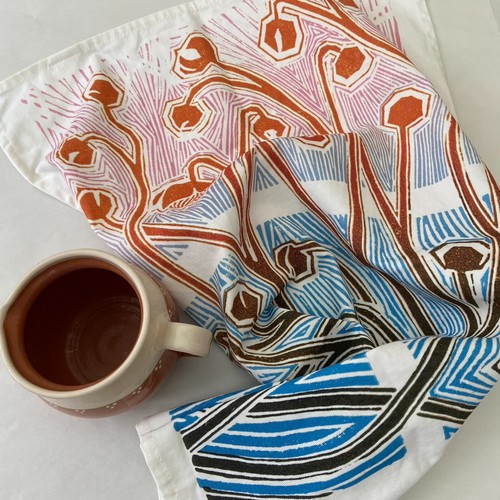 10er Pack limitierte Geschirrtücher 'Anemone Animée' von Alison Pearce Art - Bild 12 von 12