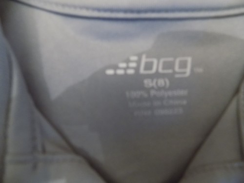 Boy's BCG Short Sleeve Polo Shirt Size S Or 8 Gray Blue White Excellent Boys - Picture 4 of 4