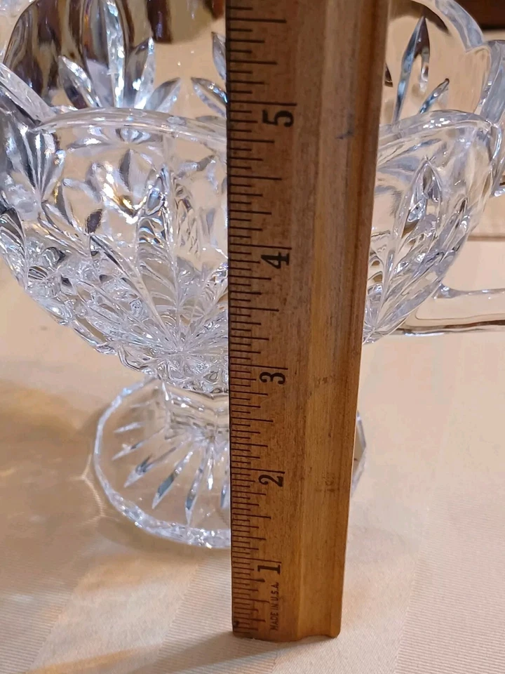 "De colección Cristal Shannon Gravy Barco/Crema 5"" Festoneado Starburst Piña Diamante" Foto 4 de 4