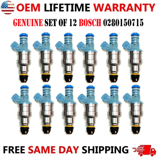 Genuine BOSCH Set of 12 (12 pcs) Fuel Injectors for 1988-1991 BMW 325ix 2.5L V6 - Bild 1 von 4