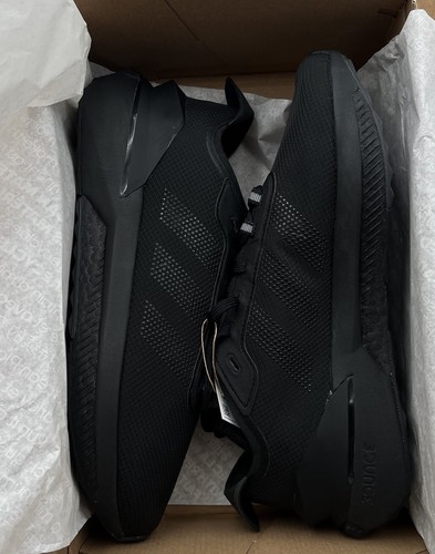 Scarpe da corsa Adidas AVRYN da uomo taglia 11 nere tinta unita sneakers sportive basse - Foto 7 di 10