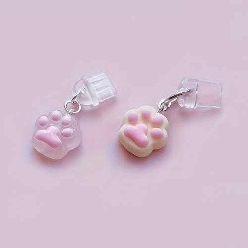 1PC Cute Cat Claw Phone Dust Plug Pendant For Phone Samsung Type-C Interface - Zdjęcie 2 z 13