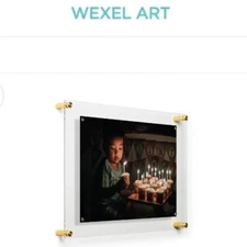 Wexel Art 14"x19” Double Panel Clear UV Grade Acrylic Floating Wall Frame Silver