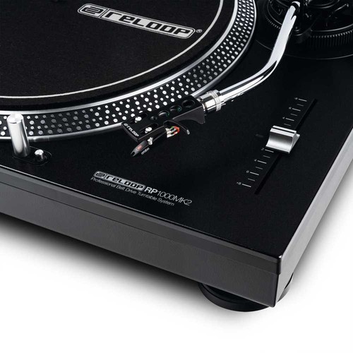 2 x Reloop RP-1000 MK2 Pro Belt Drive Record Turntable Deck + Cart + Flight-Case - Picture 3 of 5