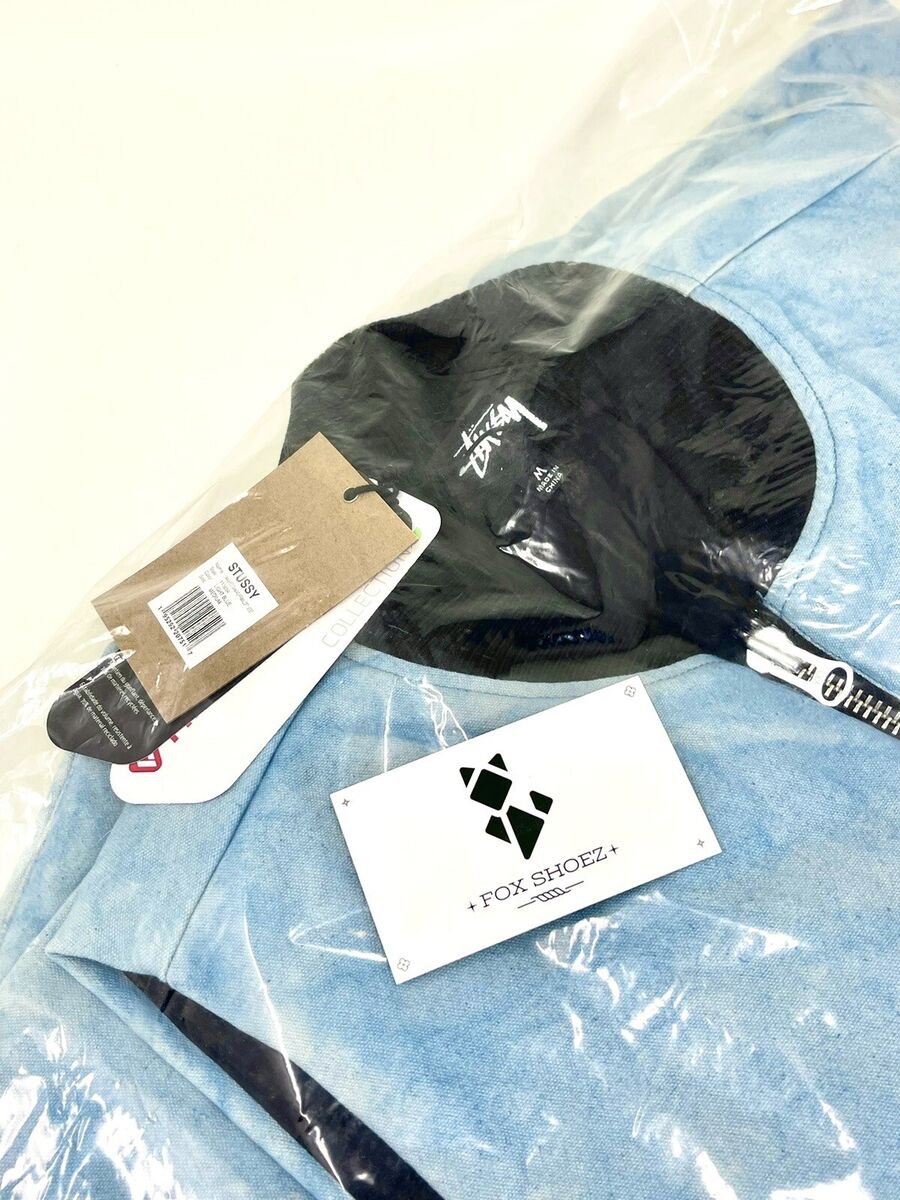 Stussy Washed Canvas Primaloft Vest Light Blue Black Zip Stussy Washed Canvas Primaloft Vest Light Blue Black Zip