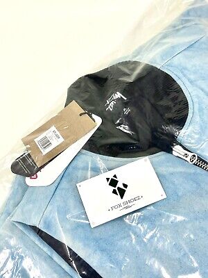 Stussy Washed Canvas Primaloft Vest Light Blue Black Zip Stussy Washed Canvas Primaloft Vest Light Blue Black Zip