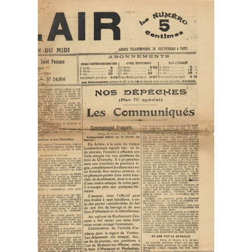 L'ÉCLAIR 23-2-1916 FOOTBALL à BAGNOLS/CÈZE et CHÂTEAURENARD et Le JOUET à MENDE - Picture 3 of 5