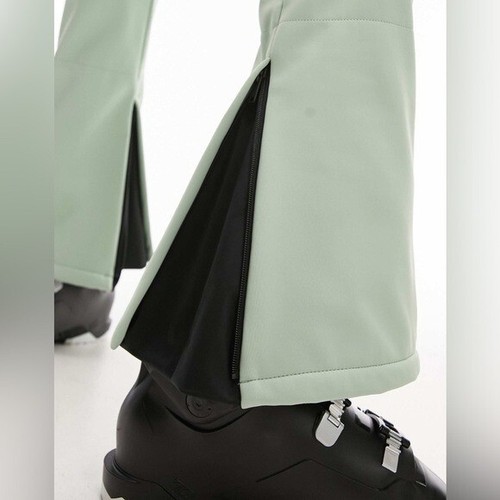 Neu Topshop Sno ausgestellte Skihose mit Hosenträgern mintgrün Nylon Gr. 6 - Bild 15 von 16