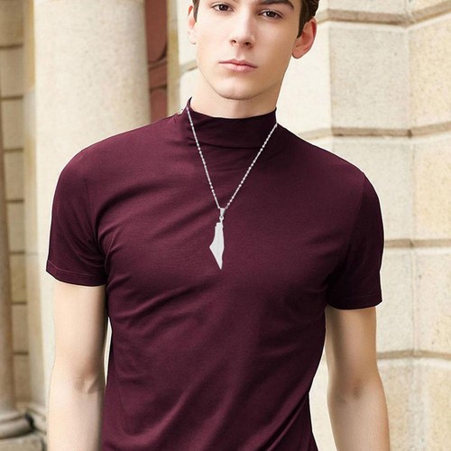 Israel Map Pendant Necklace Silver Gold Color Chain Maps Charm Women Necklace - Picture 12 of 17