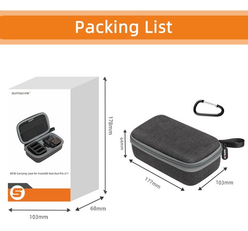 Portable Storage Bag for Insta360 Ace/Ace Pro 2/1 Camera Accessories Travel Case - Picture 11 of 23