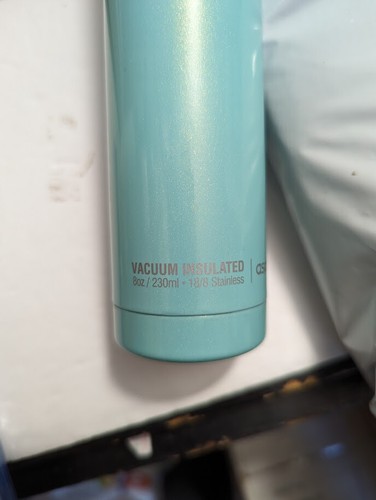 Asobu Skinny Mini Vacuum Double Wall 18/8 Stainless Steel Water Bottle 8oz Teal - Picture 3 of 5