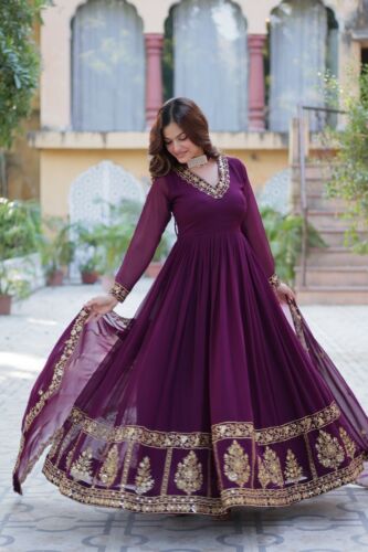 Anarkali Gown Pakistani Salwar Kameez Ready made Suits Wedding Party Bollywood L - Picture 10 of 20