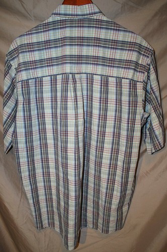 Vintage Burberrys Made In USA Short Sleeve Button-Down Plaid Shirt (Size L) - Picture 5 of 12