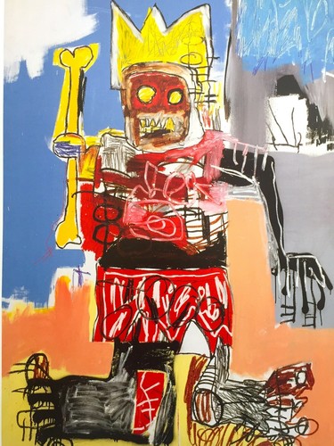 JEAN MICHEL BASQUIAT RARE LITHOGRAPH PRINT LRG POP ART EXHBT POSTER "CROWN" 1982 - Picture 7 of 11
