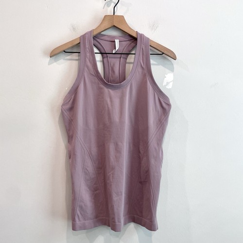 Camiseta sin mangas de entrenamiento atlético sin costuras Athleta para mujer M Momentum púrpura malva - Imagen 3 de 10
