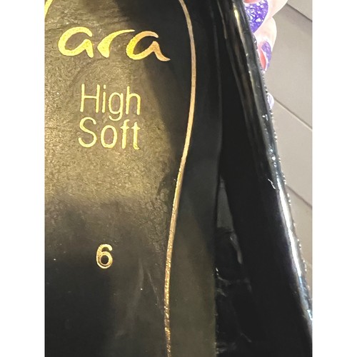 Ara High Soft Platform Loafers Chain Accent Lug Sole Trendy Black 9 - Picture 6 of 10